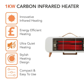 Warmlite 350W Infrared Desk Heater - Cream - 1