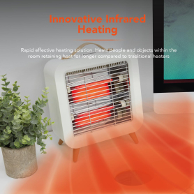 Warmlite 550W Infrared Desk Heater - Cream - 2