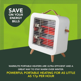 Warmlite 550W Infrared Desk Heater - Cream - 3