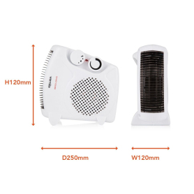 Warmlite 2kw Fan Heater - White - 1