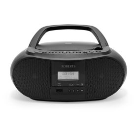 Roberts Radio DAB/FM/CD Portable Boombox - Black - 2