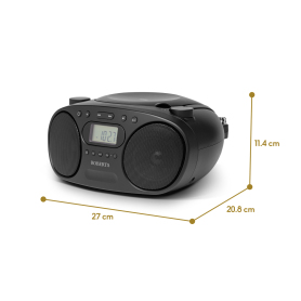 Roberts Radio DAB/FM/CD Portable Boombox - Black - 3