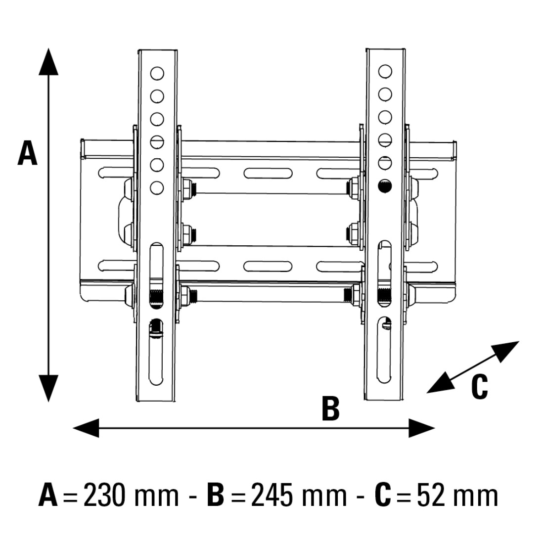 Tilt Small-Medium Wall Bracket for Up To 46" TV (black) thumbnail image