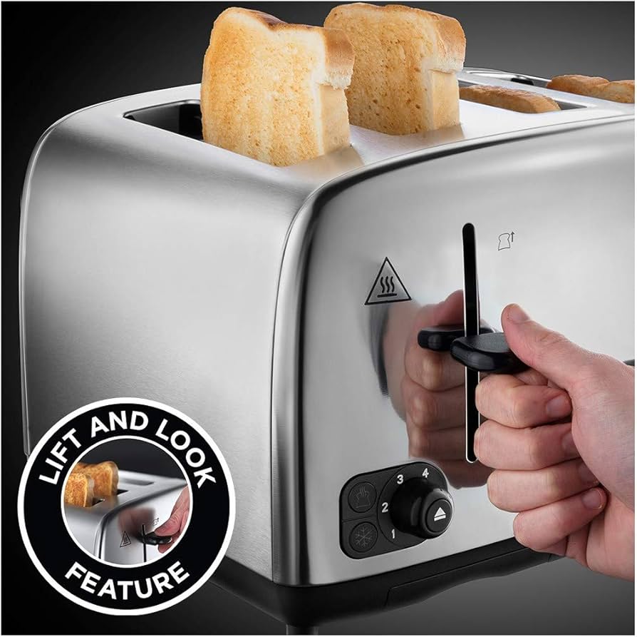 Russell Hobbs Adventure Four Slice Toaster - Stainless Steel thumbnail image