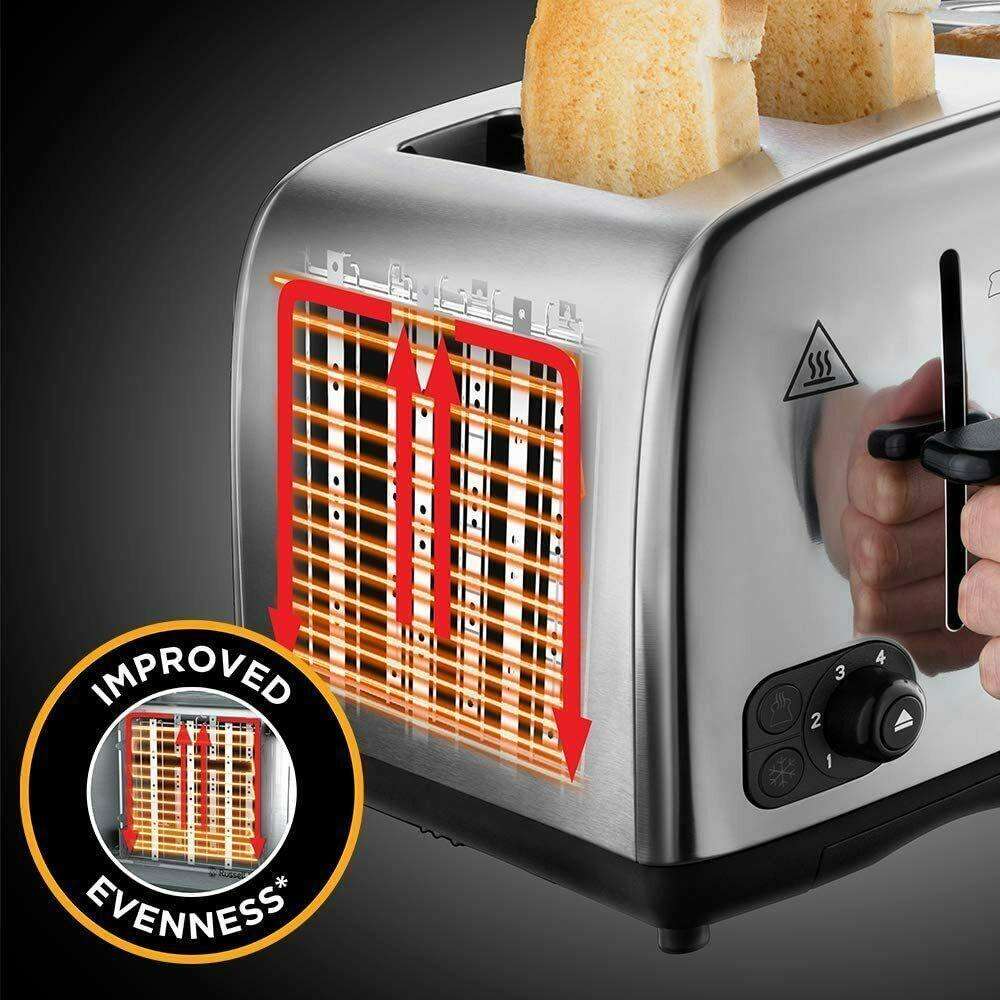 Russell Hobbs Adventure Four Slice Toaster - Stainless Steel thumbnail image