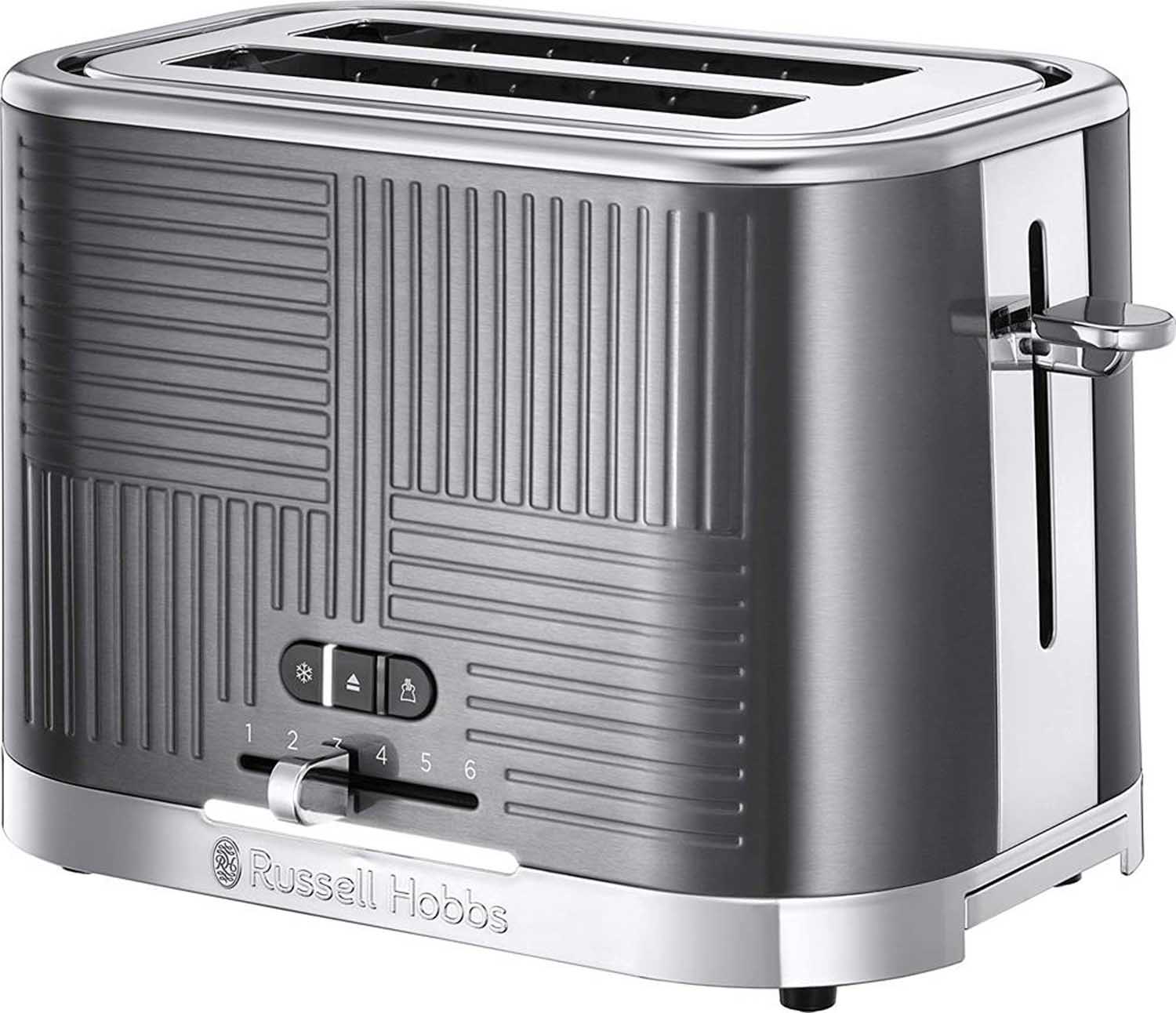 Russell Hobbs Geo Steel 2 Slice Toaster - Grey thumbnail image