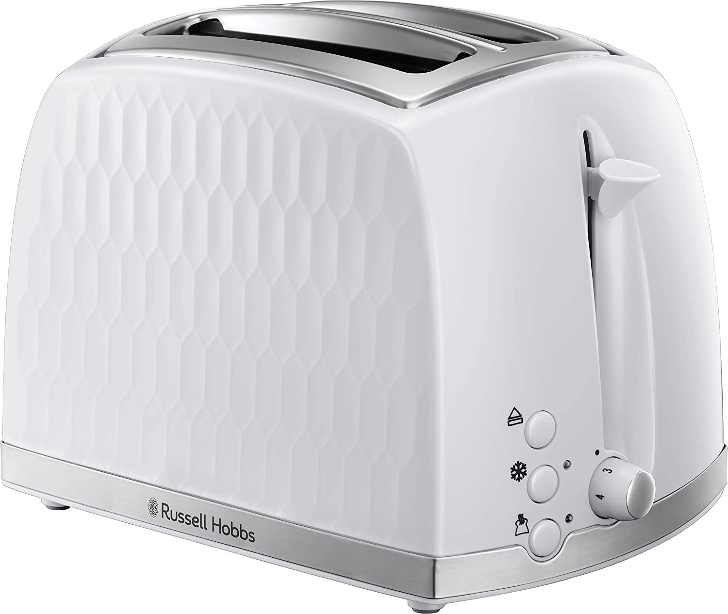 Russell Hobs Honeycomb 2 Slice Toaster - White thumbnail image