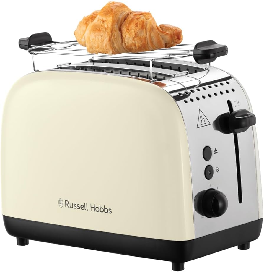 Russell Hobbs 2 Slice Toaster - Cream & Stainless Steel thumbnail image