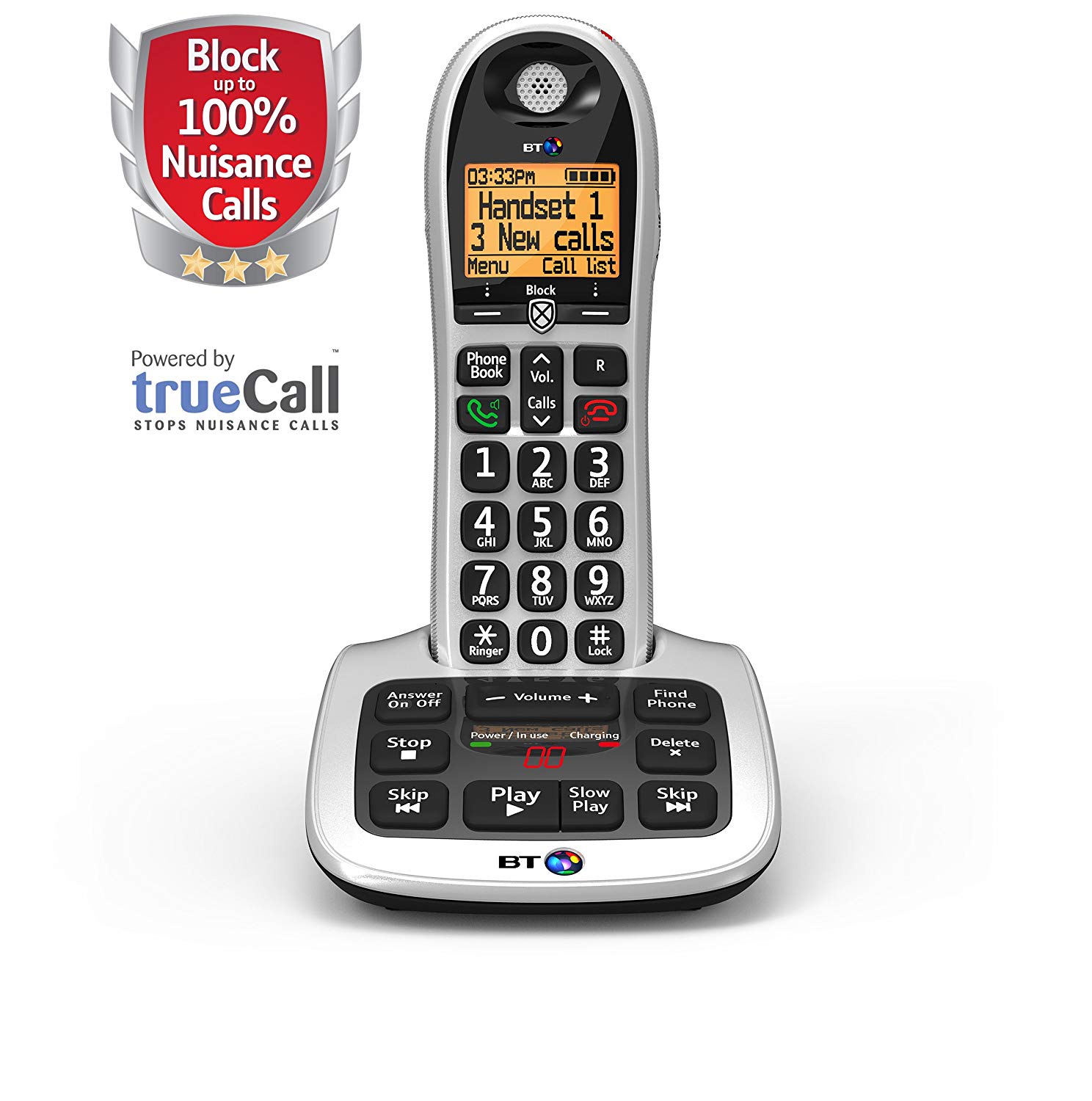 BT Cordless Phone With Answer Machine (silver) thumbnail image