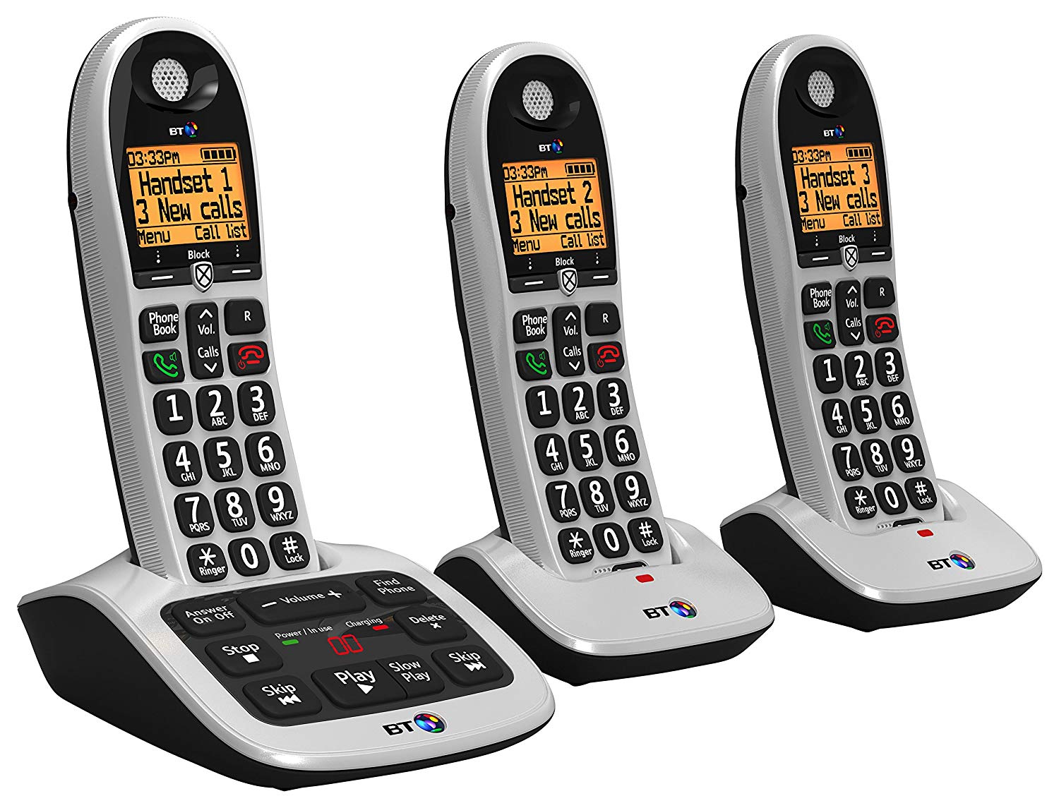 BT Trio Phone With Answerphone (silver) thumbnail image