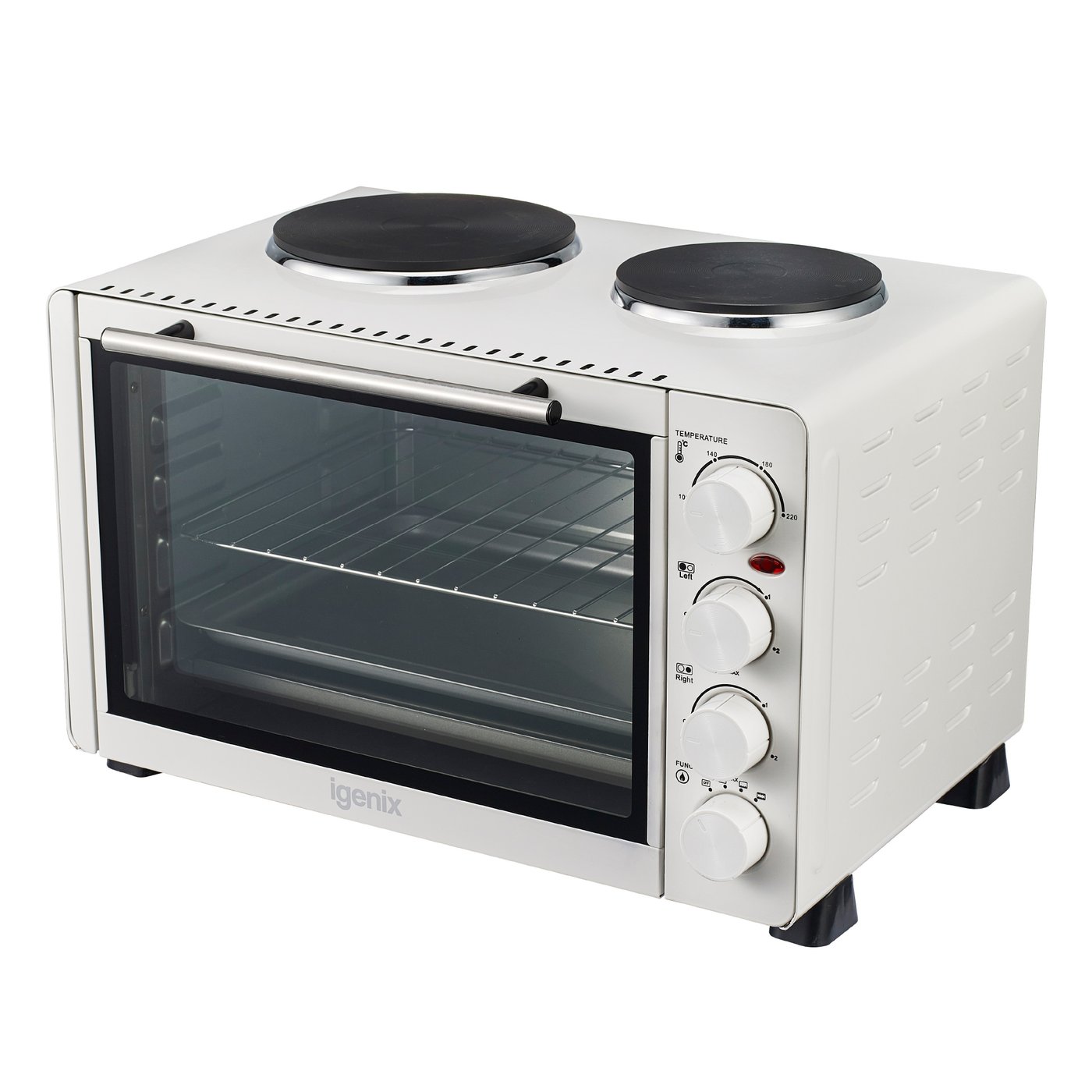 Igenix Mini Oven With 2 Hot Plates (white) thumbnail image
