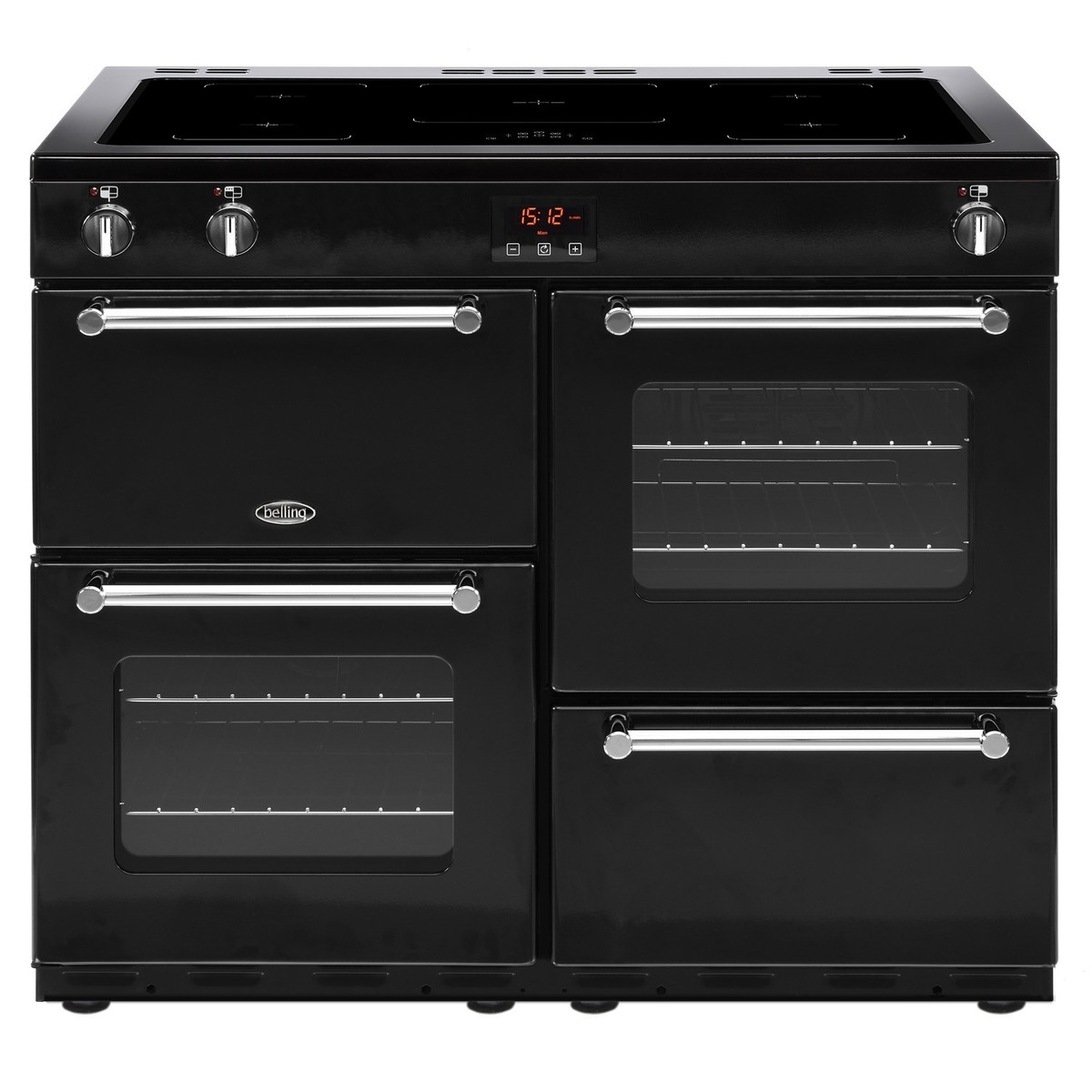 Belling 100cm Induction Range Cooker - Black thumbnail image