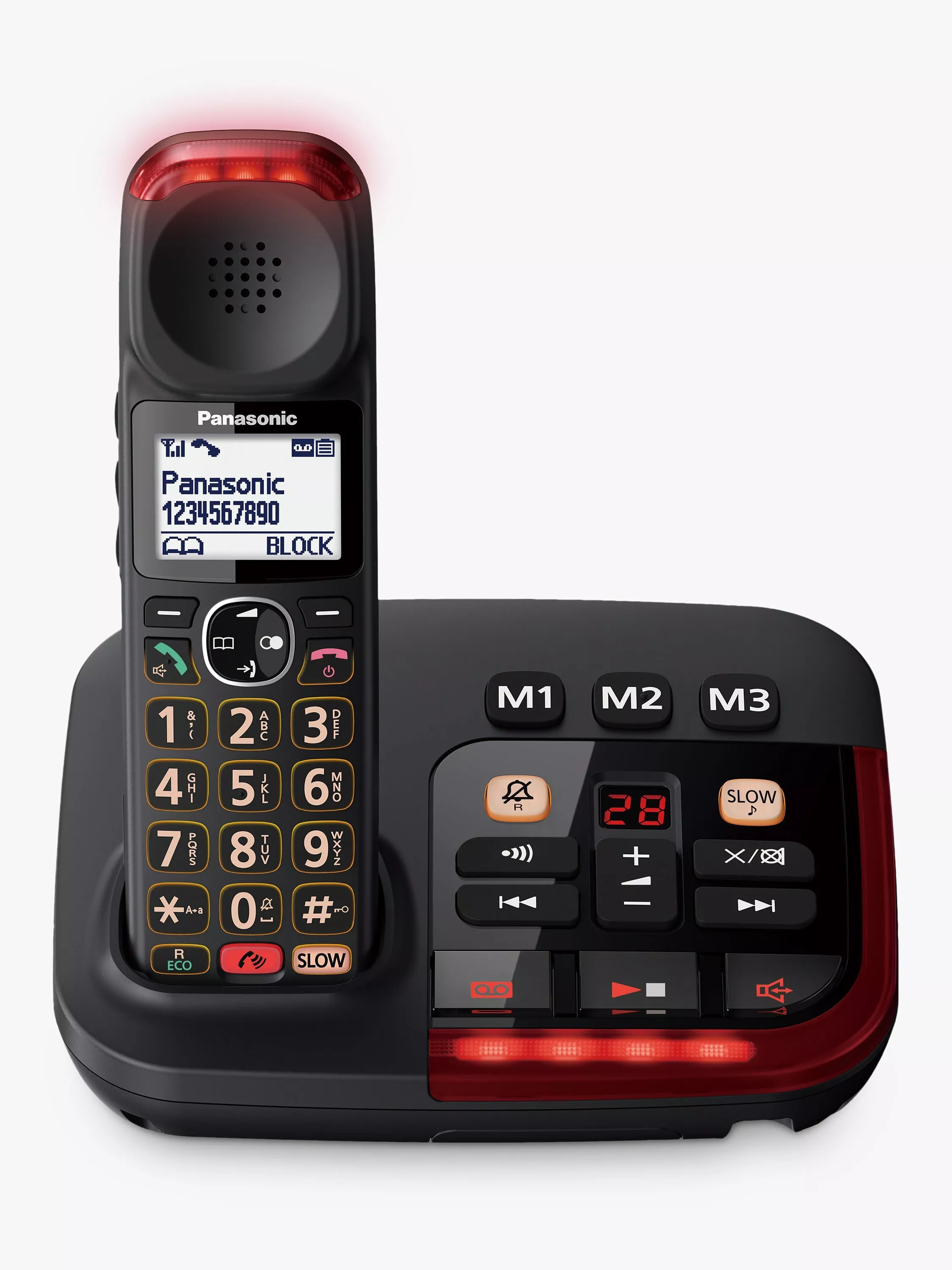 Panasonic Big Button Phone With Answerphone - Black thumbnail image