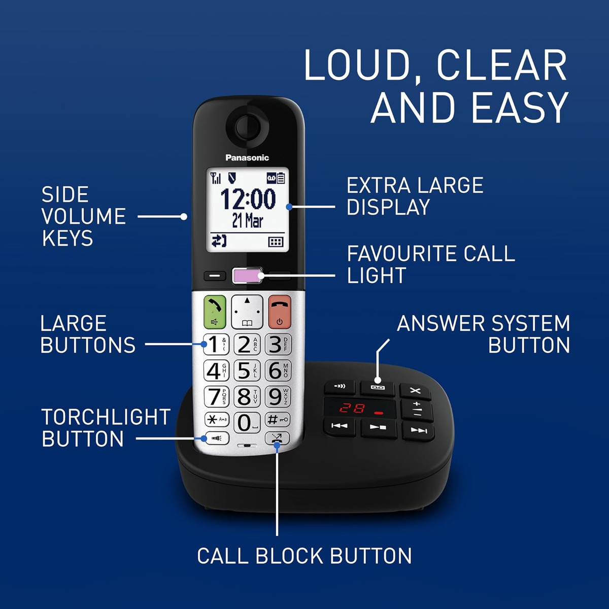 Panasonic Big Button Phone With Answerphone thumbnail image