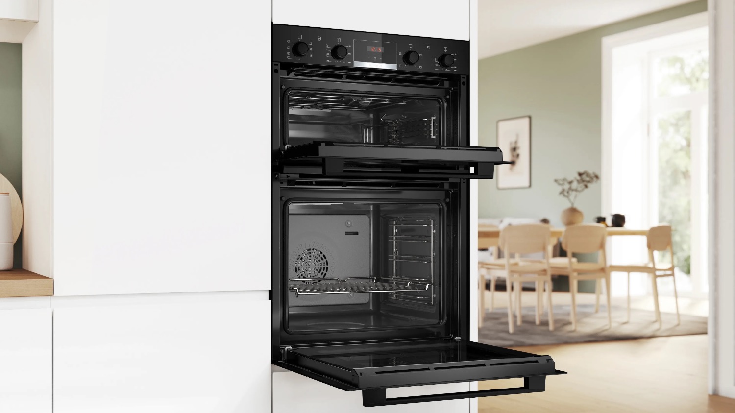 Bosch 60cm Built In Double Oven - Black thumbnail image