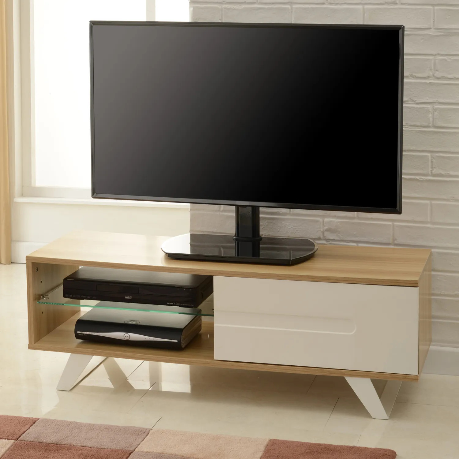 TTAPC Swivel Table Top  Up To 65" TV Stand - Black thumbnail image