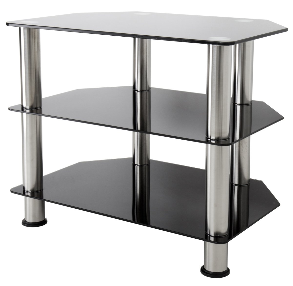 Upto 32" Tv Stand (black & chrome) thumbnail image