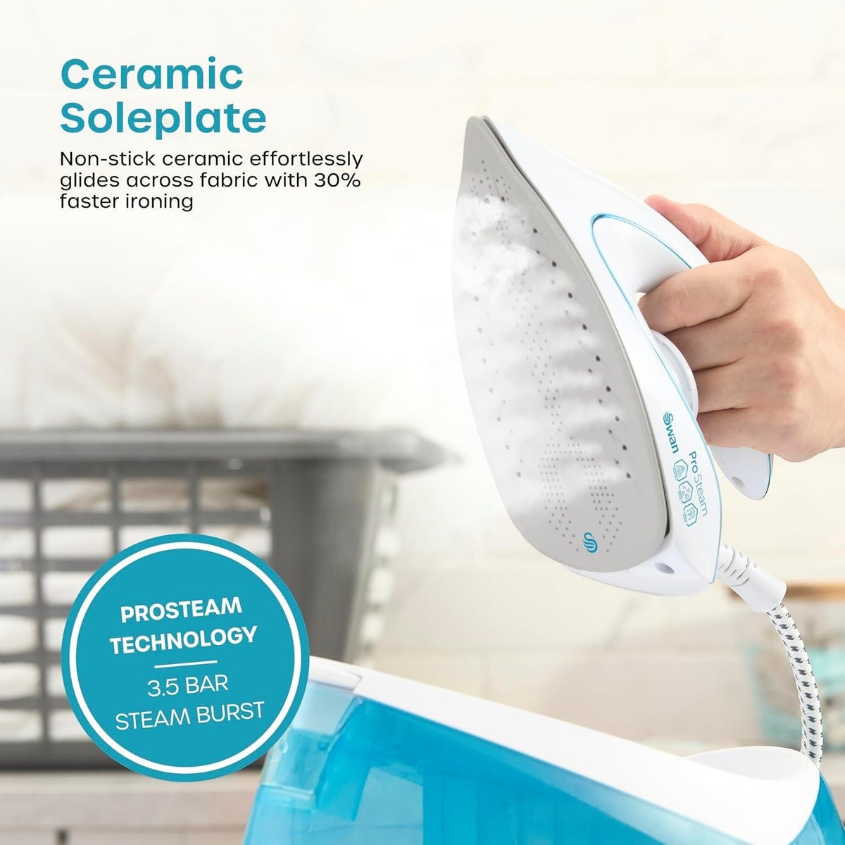 Swan 2400W Steam Generation Iron - Blue thumbnail image