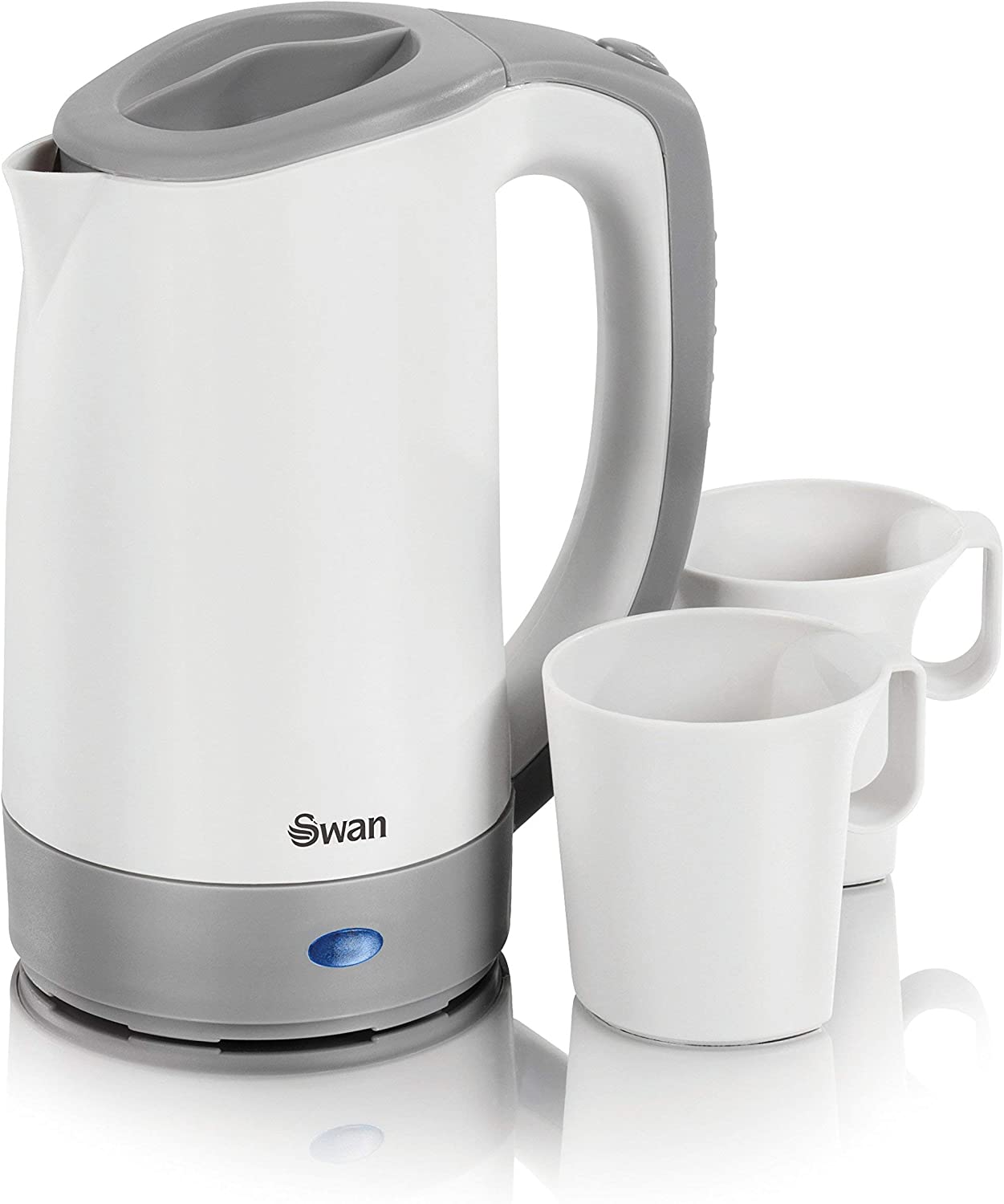 Swan Travel Kettle With Cups - White thumbnail image