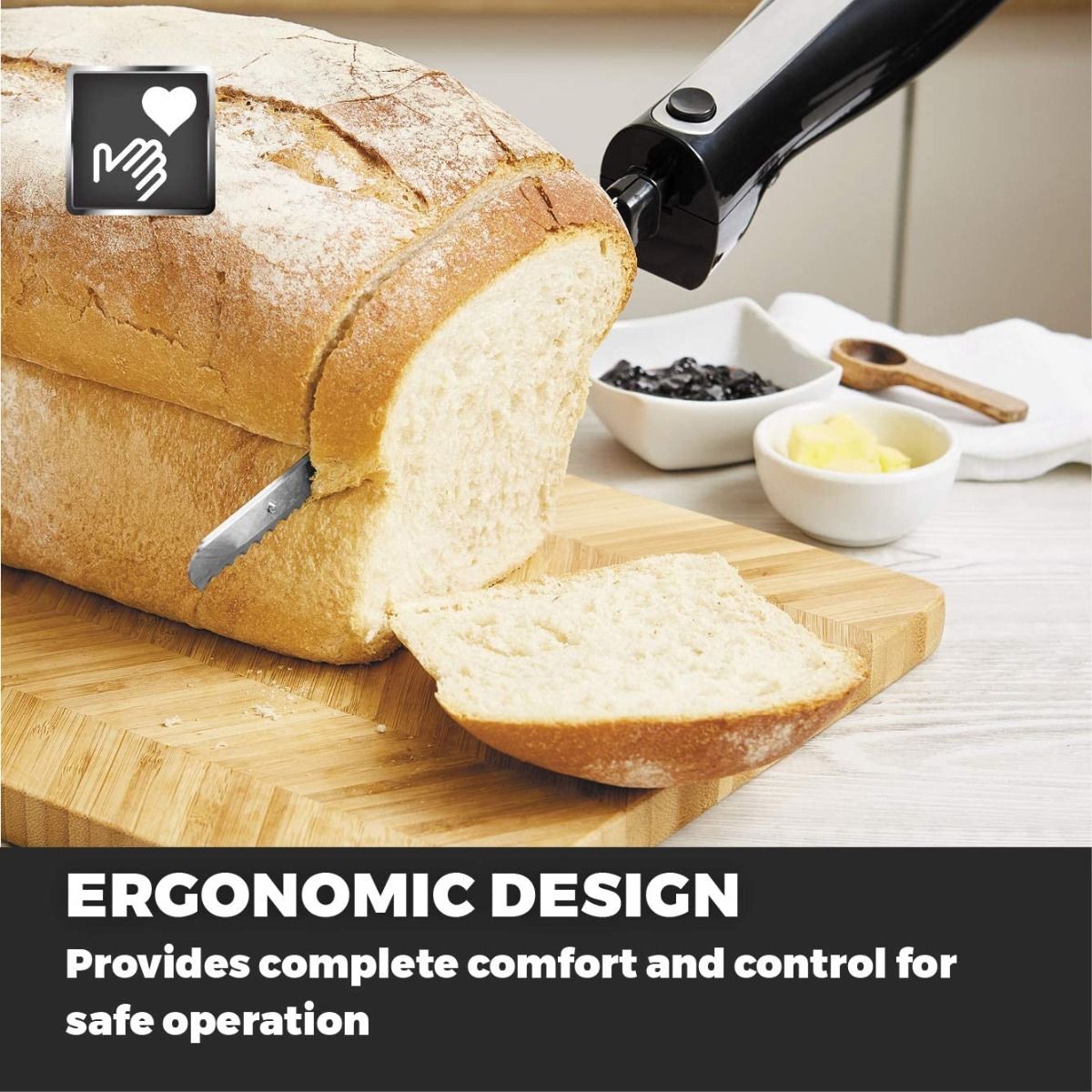 Tower Electric Knife With 2 Blades, Fork And Black Case thumbnail image