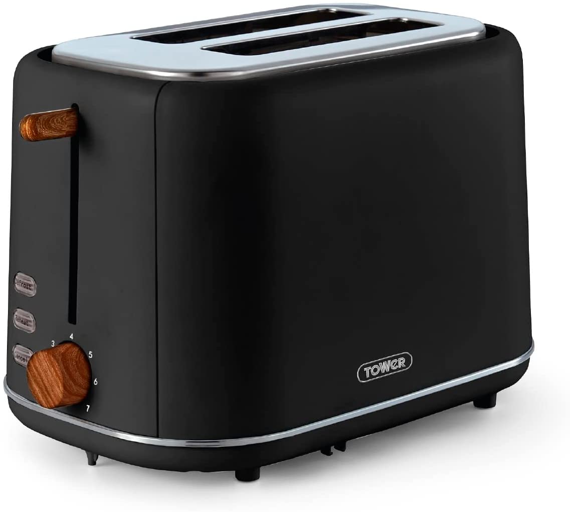 Tower Scandi 2 Slice Toaster - Black thumbnail image