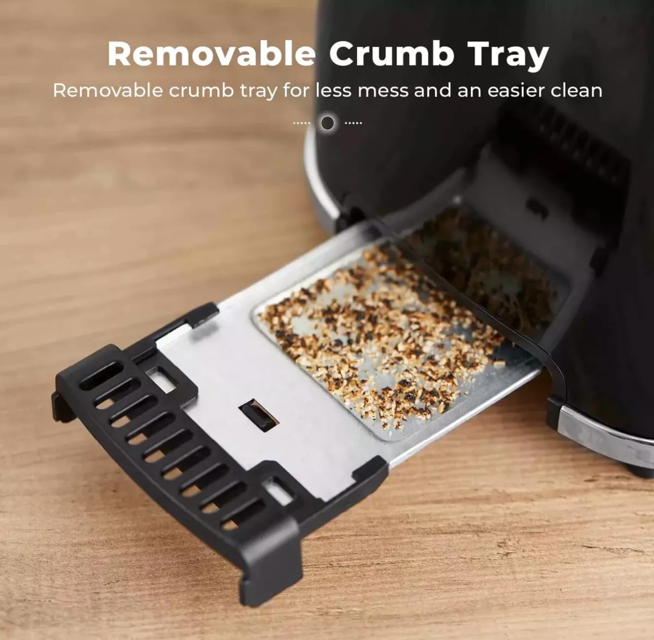 Tower Sonar 2 Slice Textured Toaster - Black thumbnail image
