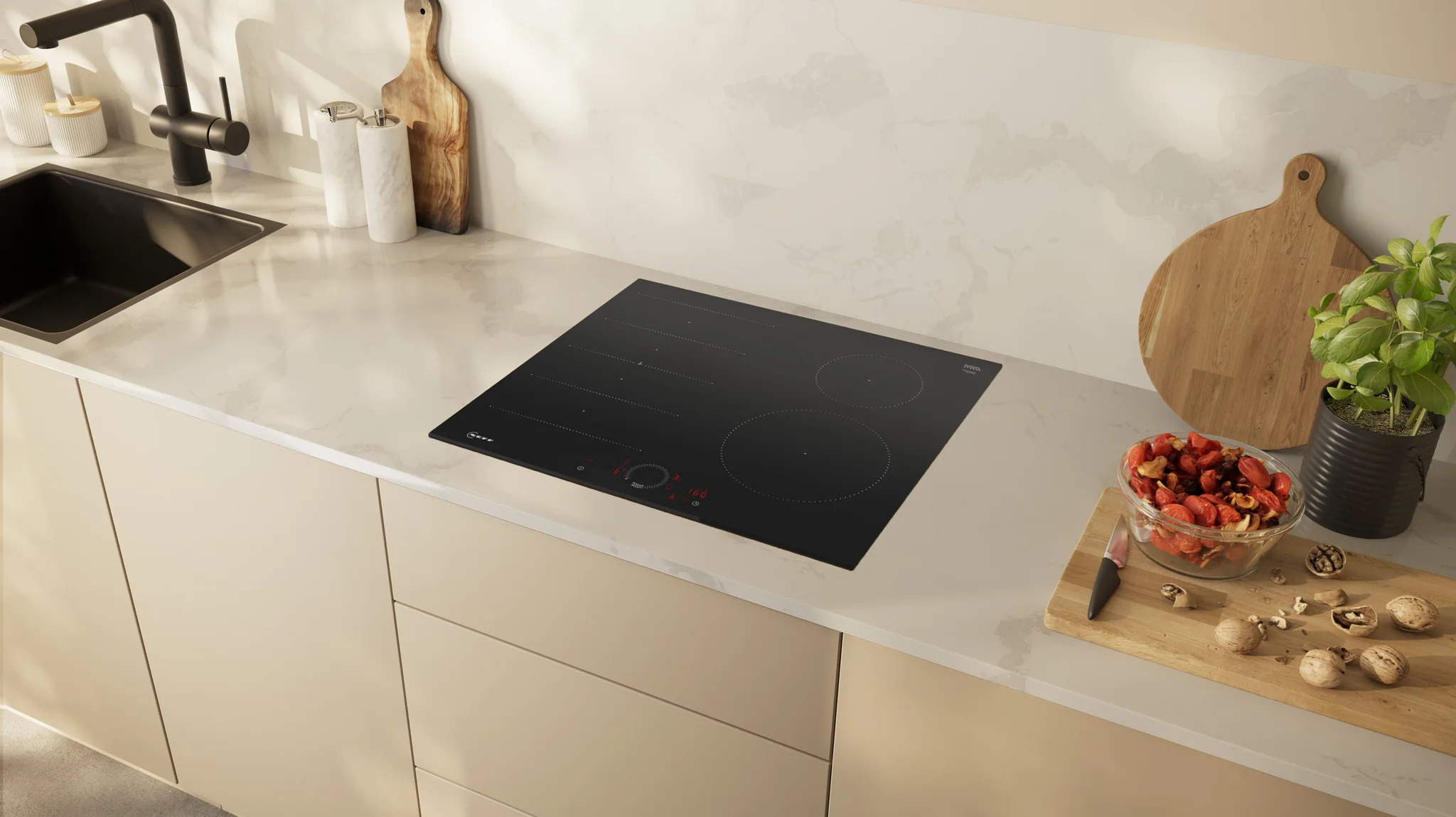 Neff 60cm Induction Hob Combi Flex Full Power - Black thumbnail image