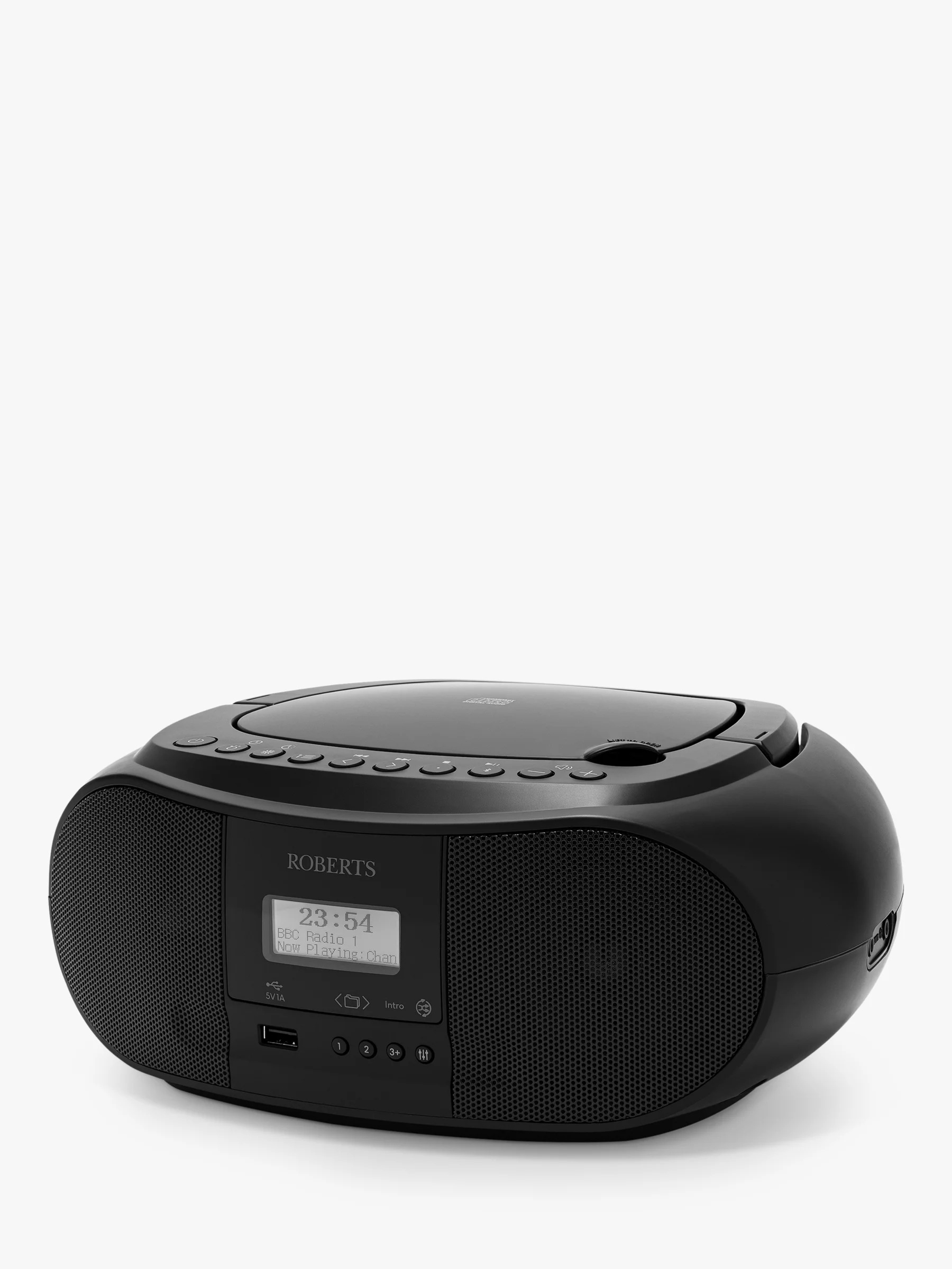 Roberts Radio DAB/FM/CD Portable Boombox - Black thumbnail image
