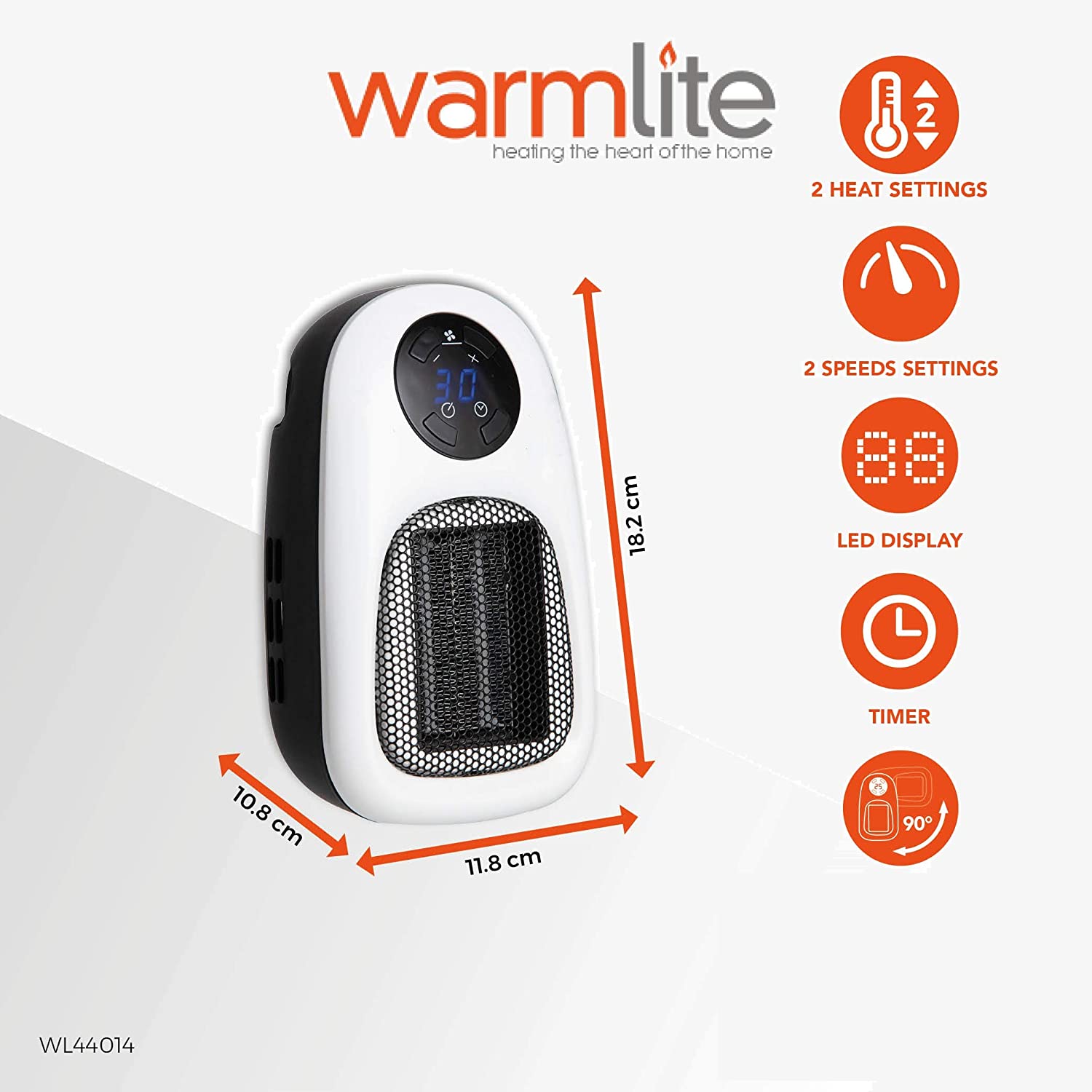 Warmlite Personal PTC Heater 500W thumbnail image